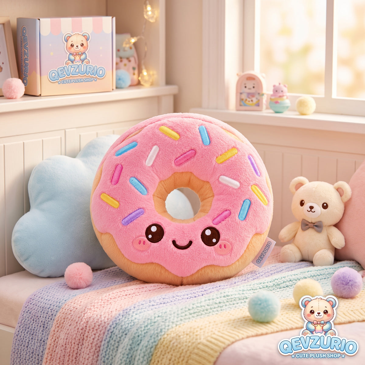 Pink Sprinkle Donut Plush