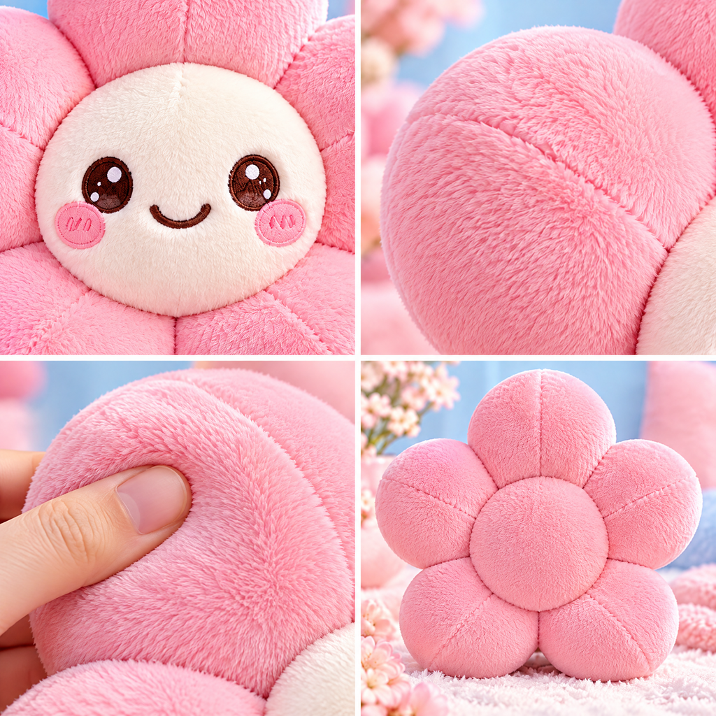 Pink Flower Plush