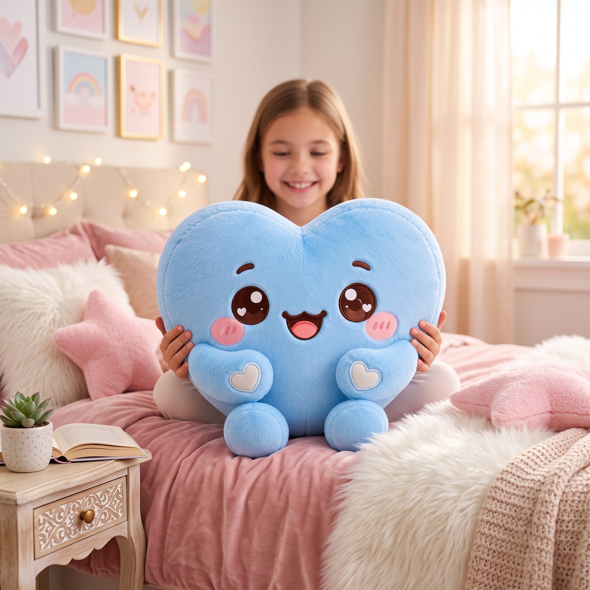 Blue Heart Plush