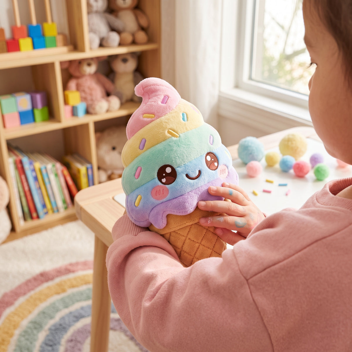 Rainbow Ice Cream Cone Plush