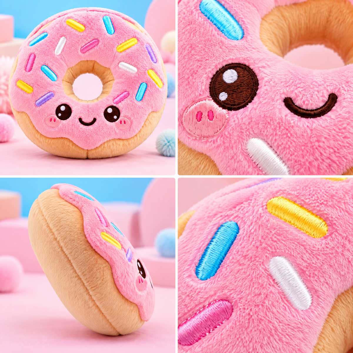 Pink Sprinkle Donut Plush
