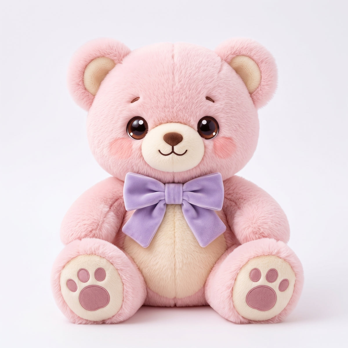 Blue Bow Teddy Bear Plush